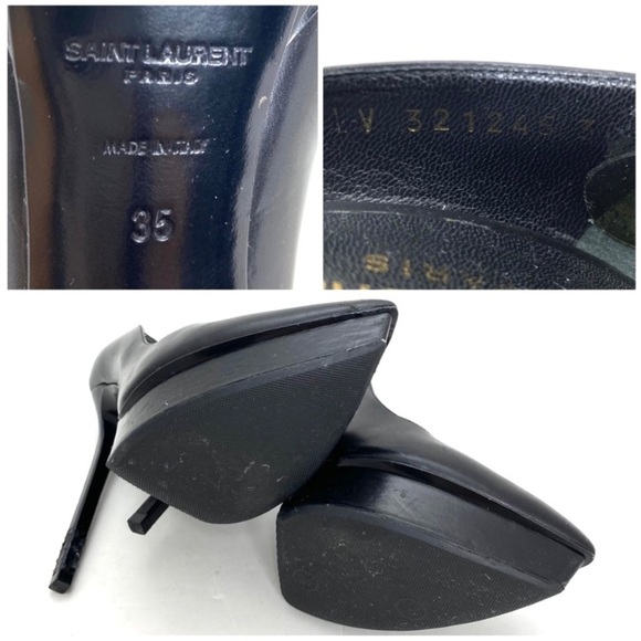 Saint Laurent Pointed Toe Platform High Heel Pumps in Black - Picture 8 of 10